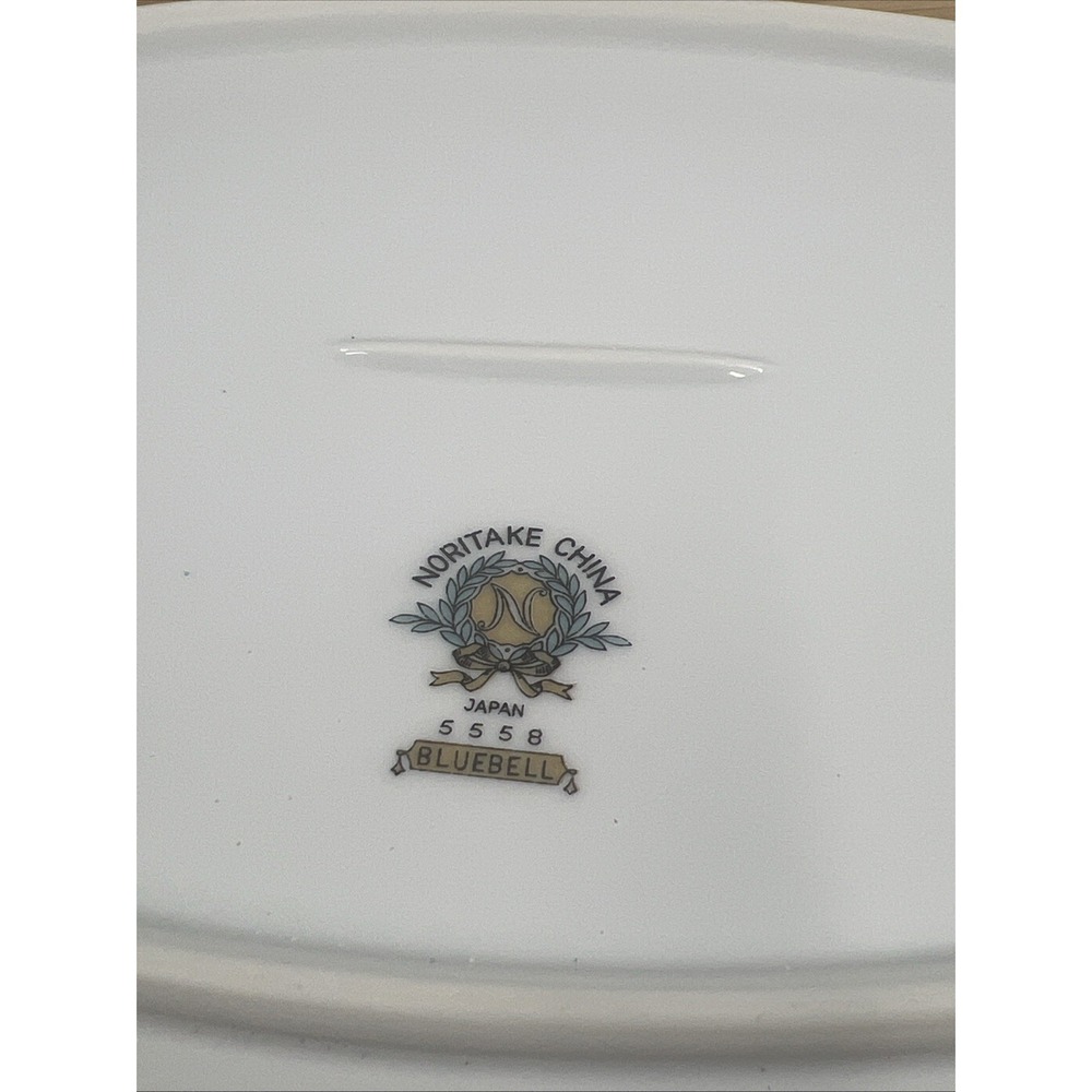 Noritake Bluebell 5558 Oval Vegetable Serving Bowl w Underplate Japan - Picture 8 of 8